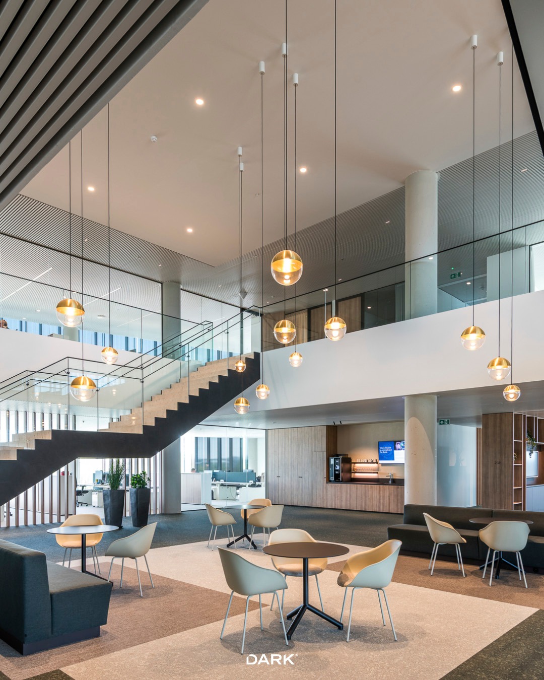 ✨ New Office Project ✨
Welcome to the newly designed headquarters of Picanol in Ypres — where innovation meets ambiance.
Our Bangster Hoody pendants bring warmth, rhythm, and refinement to this architectural space. Suspended like glowing notes in mid-air, they add character to the open areas and intimacy to the meeting spots. 

Builder @picanolweavingmachines 
Architect @aavo.architects 
Main contractor @alheembouw